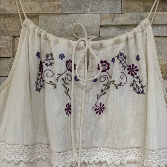Gauze embroidered dress, M - Picture 3 of 8